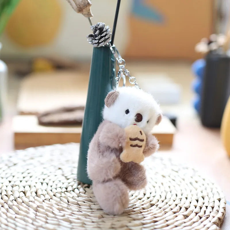 Sea Otters Plush Keychain