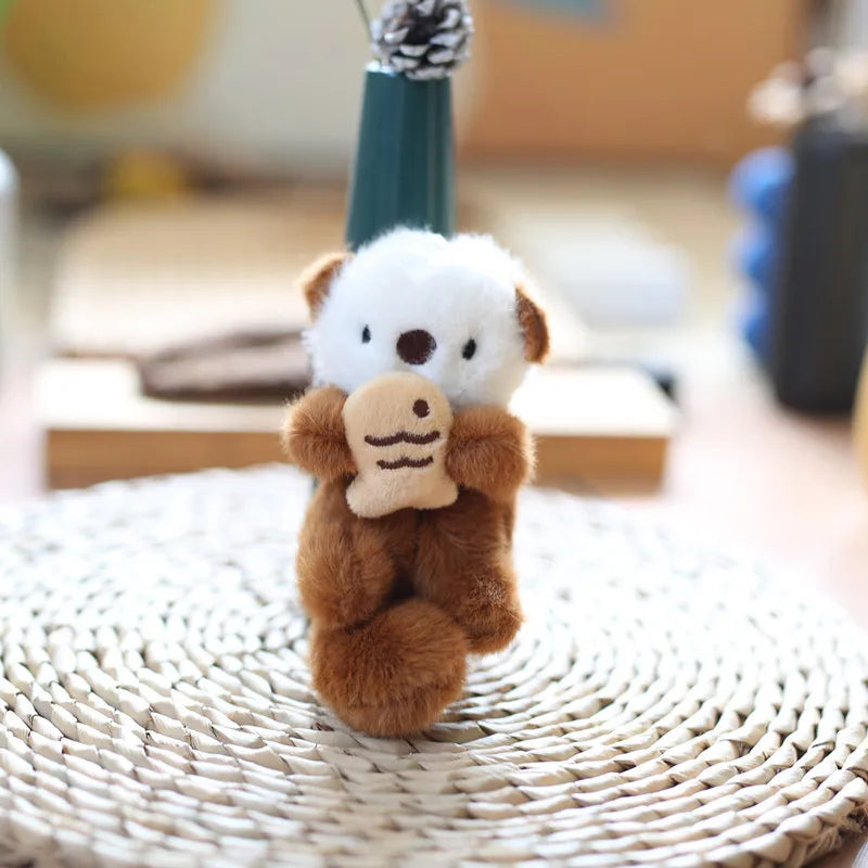 Sea Otters Plush Keychain