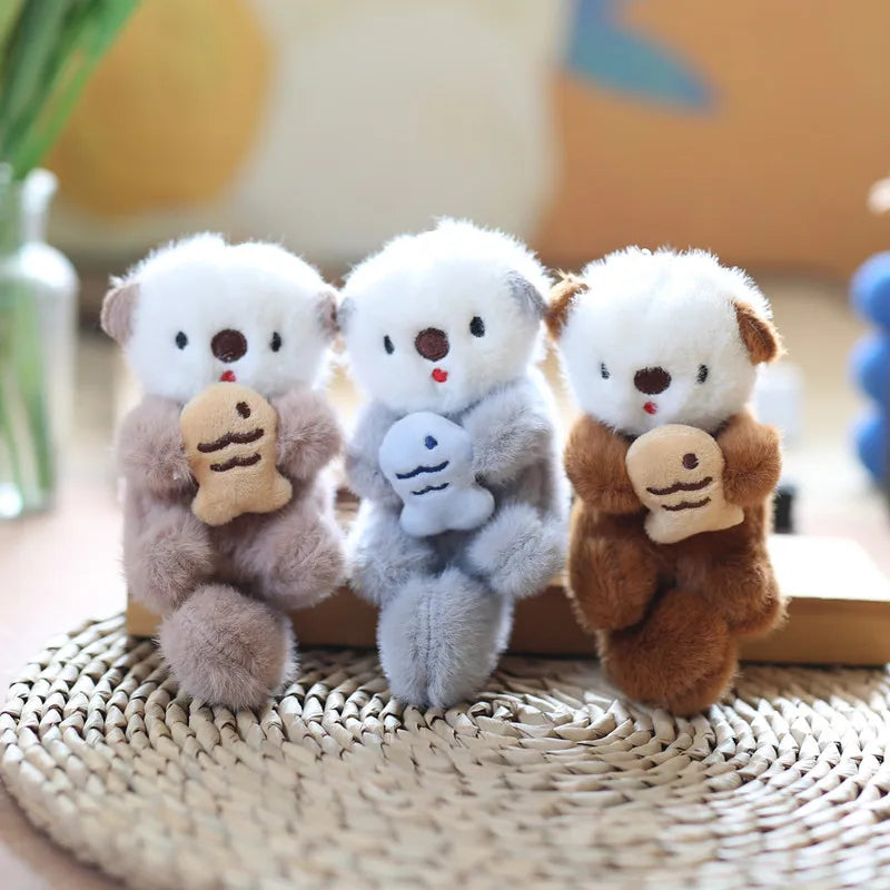 Sea Otters Plush Keychain